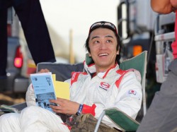 Teruhito Sugawara is happy to have completed a challenging section of the race without much event.