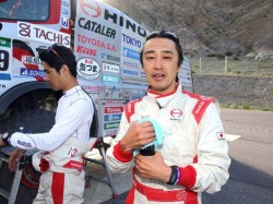 Teruhito Sugawara takes a breather in San Juan. 