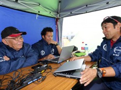 Engineer Katsuyuki Nagoshi discusses settings.