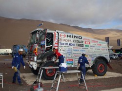 Mechanics prepare to service Car 2. 