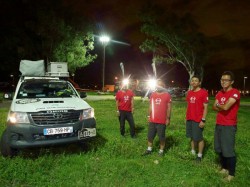 The assistance crew's advance party arrives at the bivouac in Salta past 10pm. 