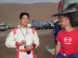 Hiroyuki Sugiura is relieved to have completed a difficult SS. 